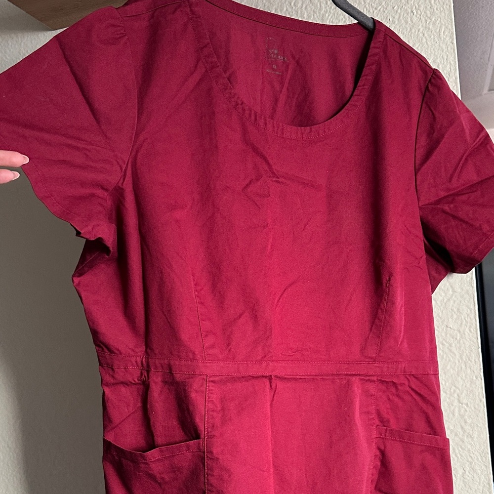 Jaanuu scrub Top in Deep Red